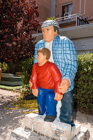 Man and Child Sculpture, Altamura, Italy
