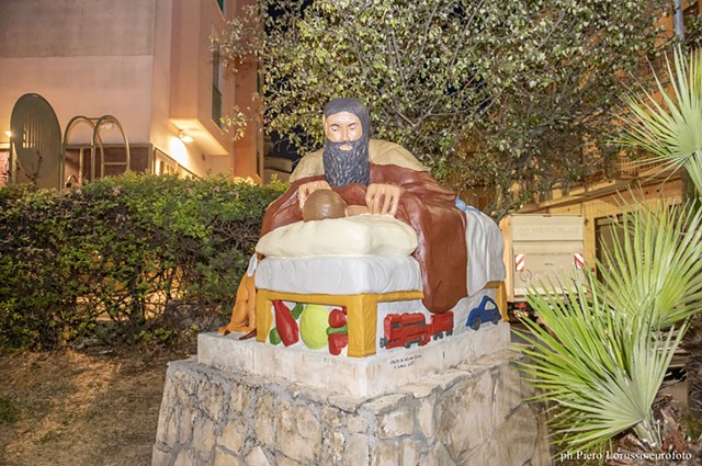 San Rocco Sculpture at Night