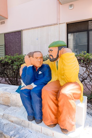 Berlusconi and Pavarotti, Altamura, Italy