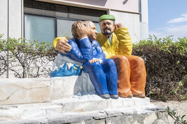 Berlusconi and Pavarotti, Altamura, Italy