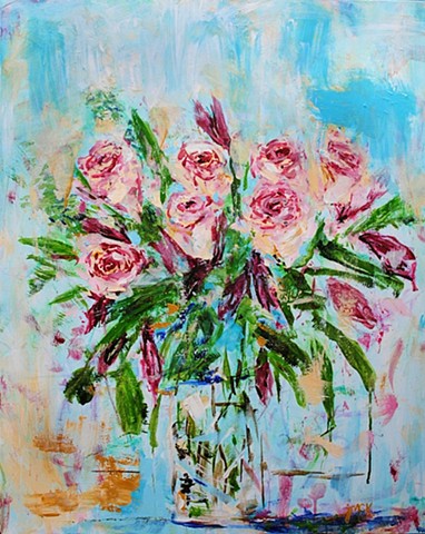 abstract floral painting 