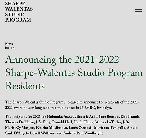 Sharpe Walentas Studio Fellow 2021-2022