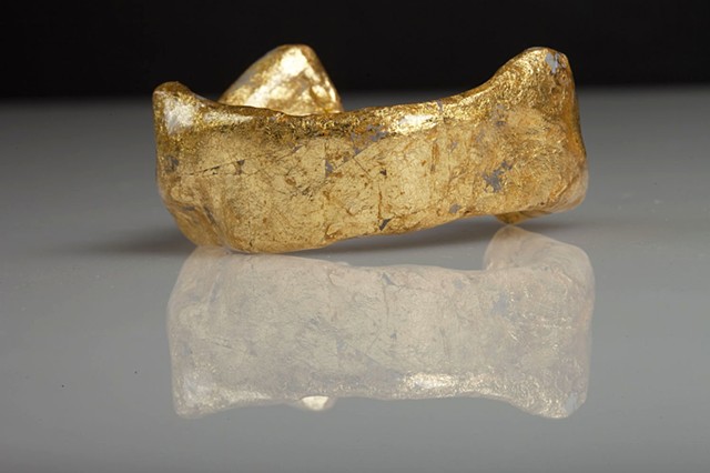 gold bone cuff - thin
