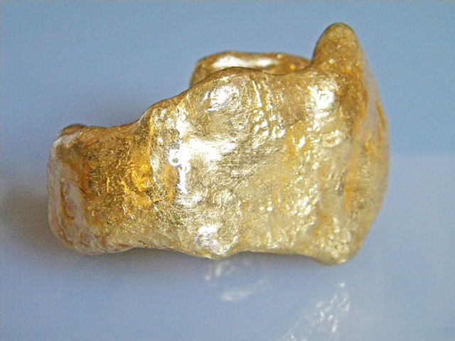 gold bone cuff - thick