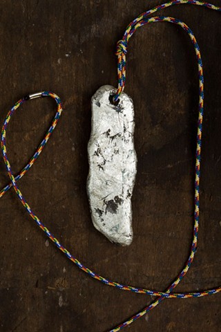 silver bone pendant