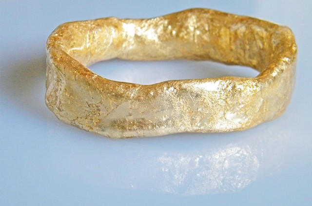 gold bangle - thick