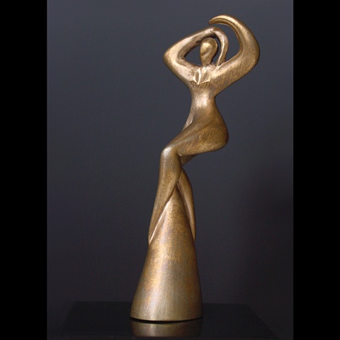 Estoy Disponible, Solid Cast Bronze, Marble,One of a Kind, Fine Art, Gallery Shows,Carmen M. Perez,