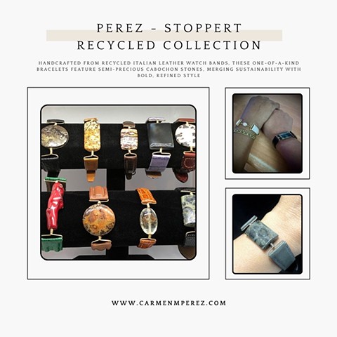 One of a Kind recycled Italian watch bands Bracelets