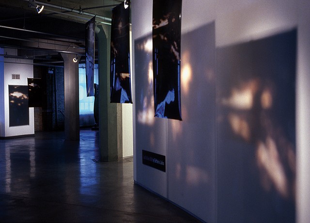 Cloud Walker. Entrance view. 2008. Zhou B Center. 18 - 3.5ft x 6ft. Duraclear transparencies.