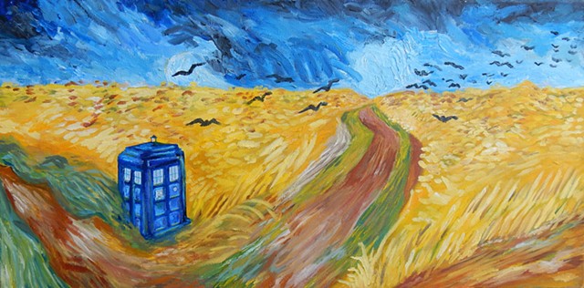 Dr. Who fan art commissioned in Van Gogh style