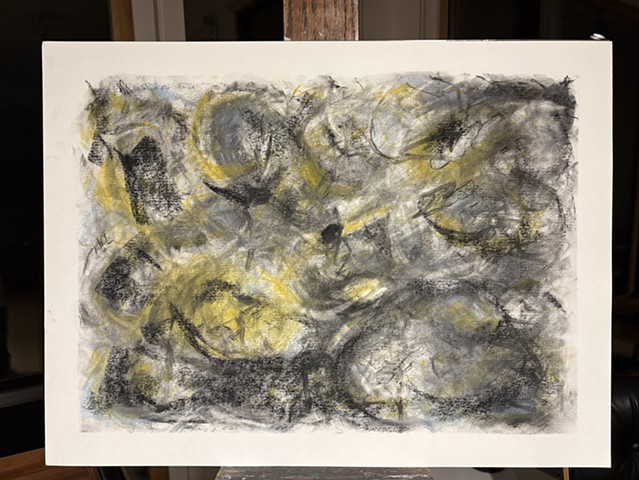 260322 March 22, 2026 conte on 18x24 Bee Super Deluxe Mixed Media 83 lb.