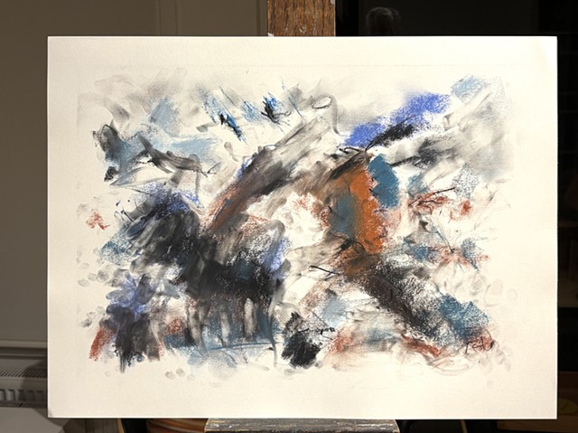 261030 October 30, 2026 conte on 18x24" Bee paper