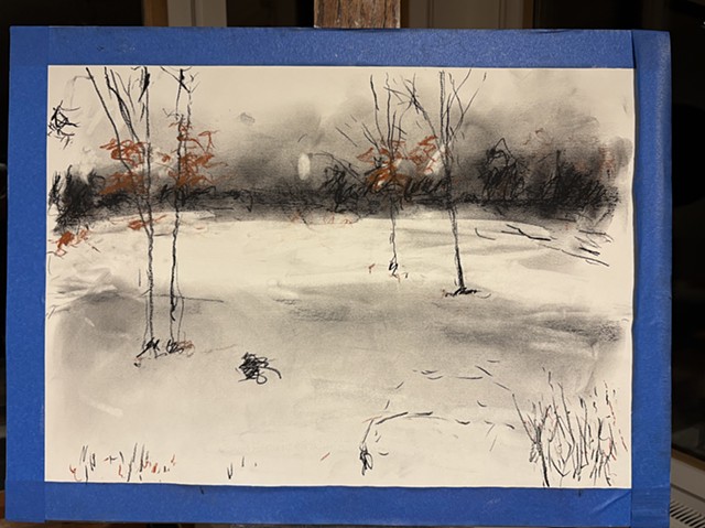 260120 January 20, 2026 conte on 18x24" Bee Super Deluxe Mixed Mexia 90 lb.