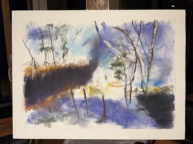 260417 April 17, 2026 conte on 18x24" Bee