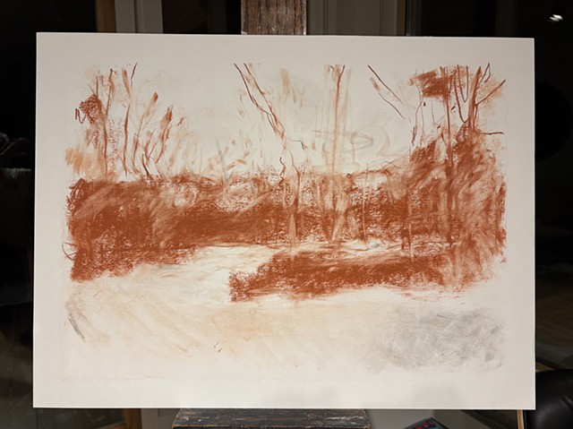 251228 December 28, 2025 conte on 18x24" Bee paper