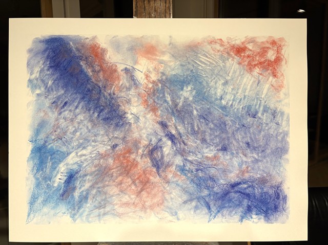 260612 June 12, 2026 conte on 18x24" Bee paper