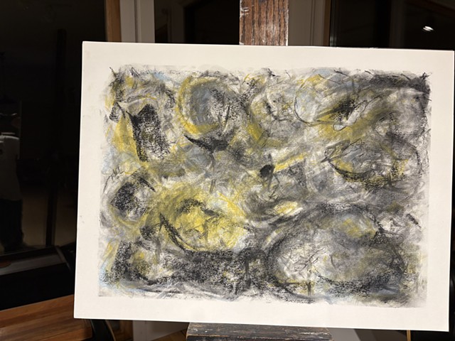 260322 March 22, 2026 conte on 18x24 Bee Super Deluxe Mixed Media 83 lb.