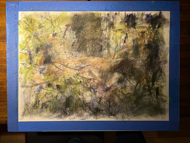 260518 May 18, 2026 conte on 18x24" Bee paper