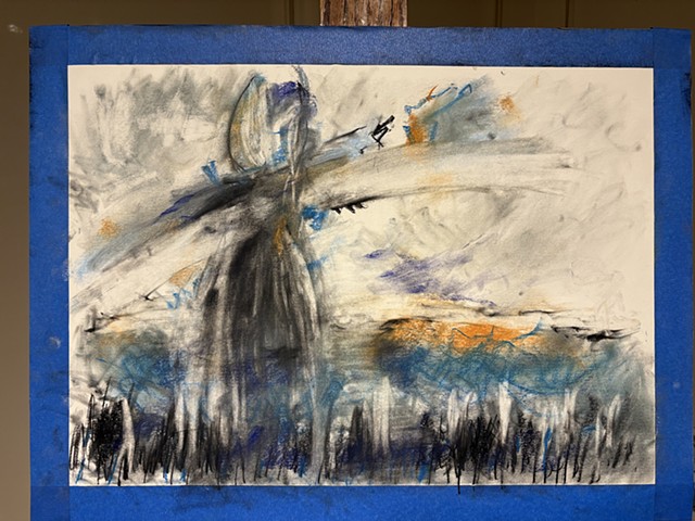 251007  October 7, 2025 conte 18x24 Bee