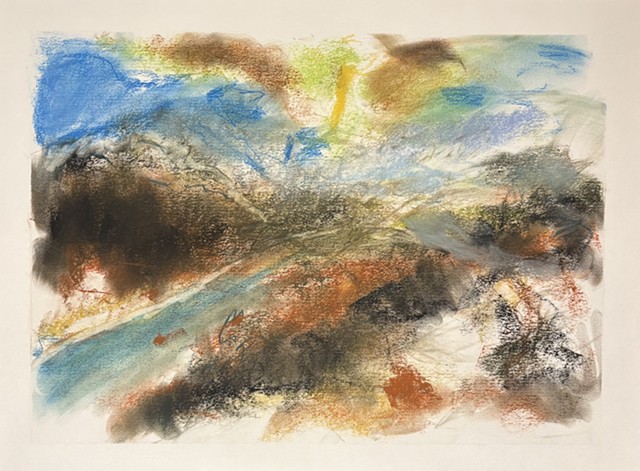 260213 February 13, 2026 conte on 18x24" Bee Paper