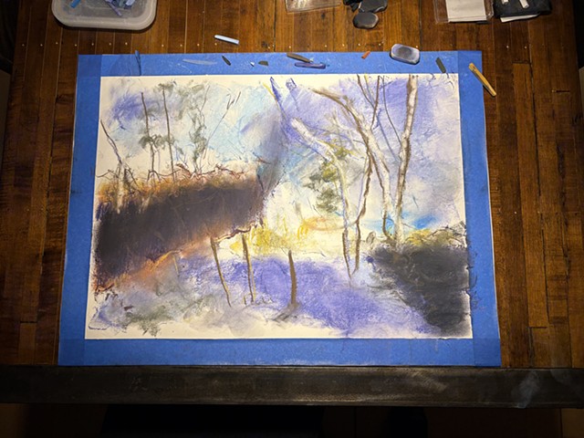 260417 April 17, 2026 conte on 18x24" Bee