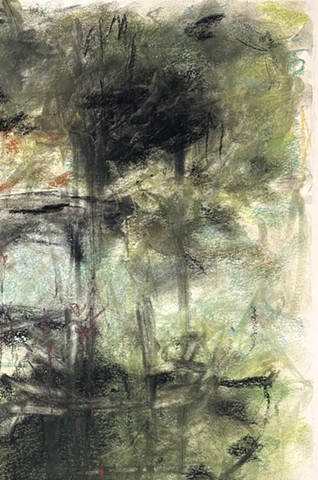 260726 July 26, 2026 18x24" conte on paper -detail