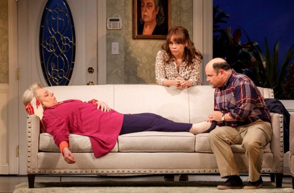 The painting on stage with Jayne Houdyshell, Rosie Perez, and Jason Alexander.