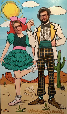 Gaz and Penny Cutouts for "Absinthe" biergarten 