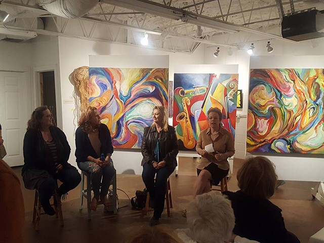Artist Panel Discussion, with Anne Royer, Pernie Fallon, Lynda DeGrow Kingsley, and Jeni Tomlinson