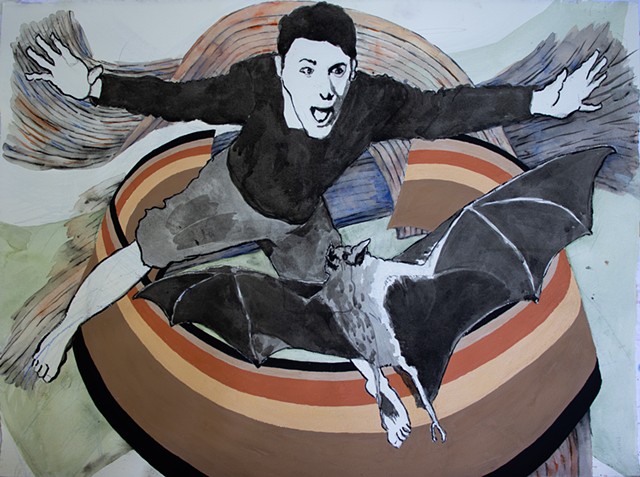 Man, Bat, Flight