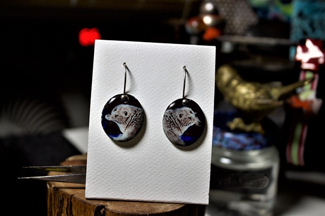 harbor seal earrings  $90.00