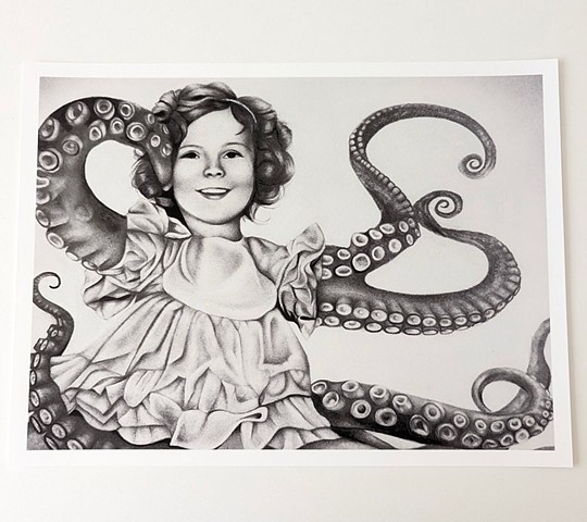 "Shirley Temple with Octopus Arms and Legs" Print