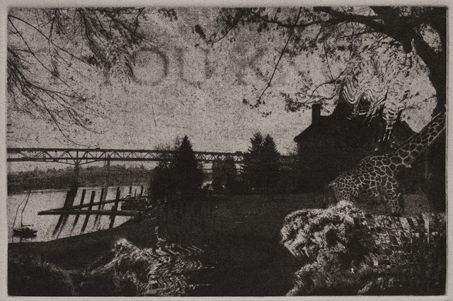 original print, portland oregon, surreal, psychadelic art, mini print, photogravure, printmaking, print