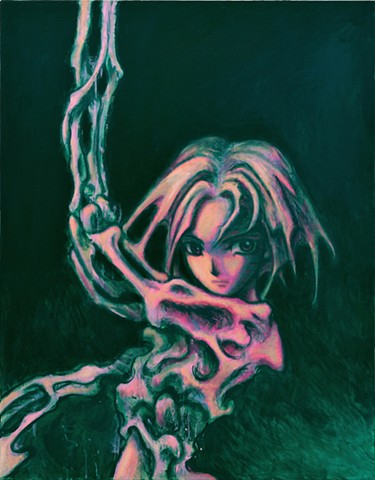 Phthalo green figure