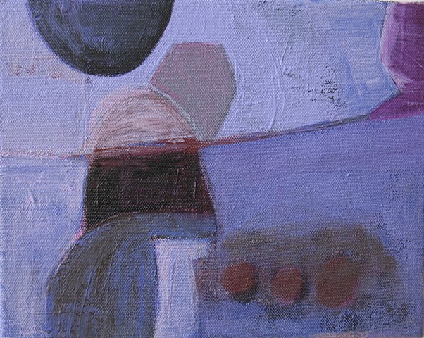 abstract acrylic purple painting on canvas