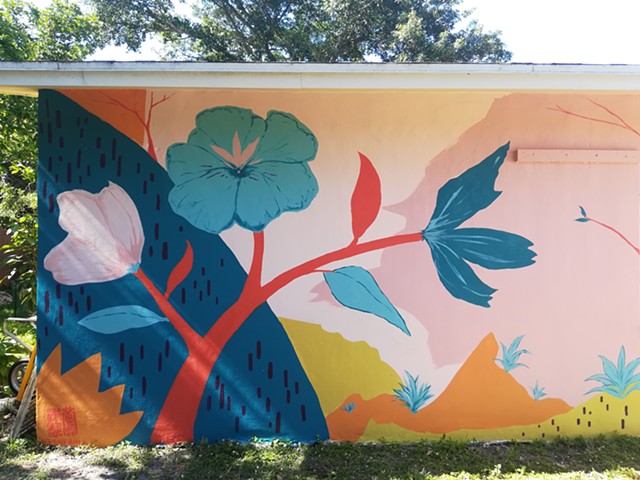 Backyard Wildflower Mural