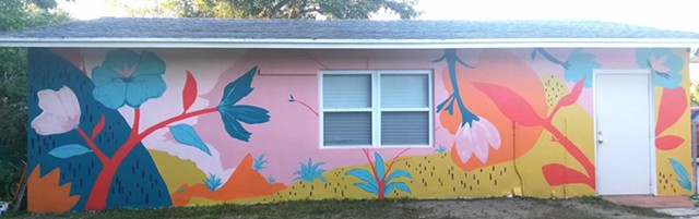 Backyard Mural in Delray Beach