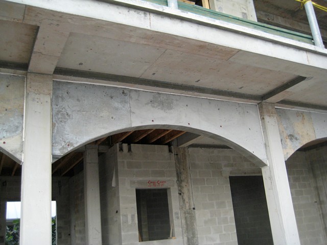 construction of lower level arches