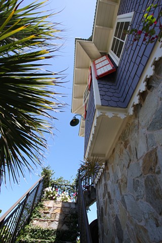 stairs to the guest cottage