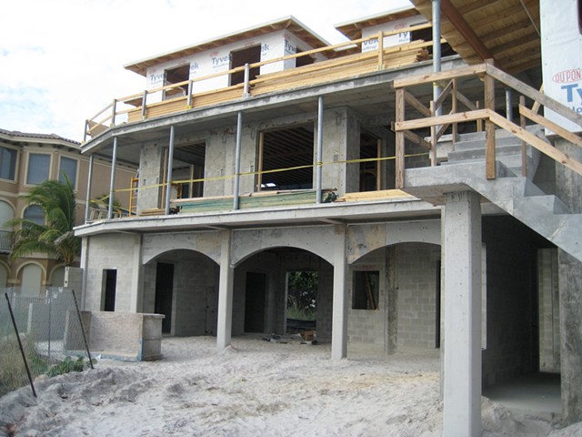 beach elevation under construction