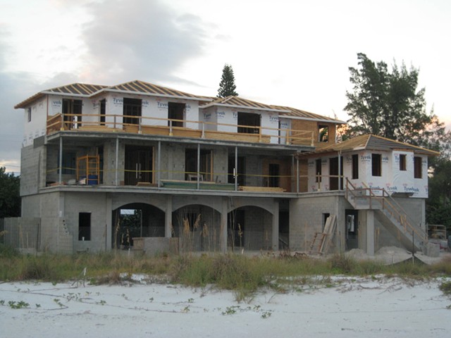 beach elevation under construction