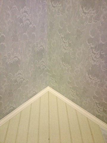 family room ceiling and wall wallpapers