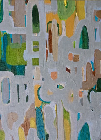 "fog city fall", detail, acrylic on canvas, 2012