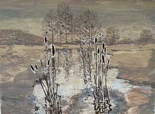 Reed Beds With Mistletoe
