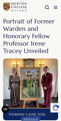 Portrait of Irene Tracey, Vice-Chancellor of Oxford University, unveiled