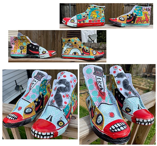 Custom painted sneakers 