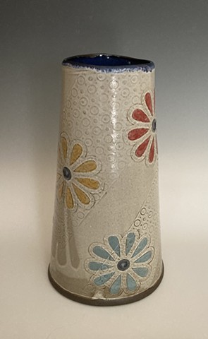 Large oval flower vase 11"