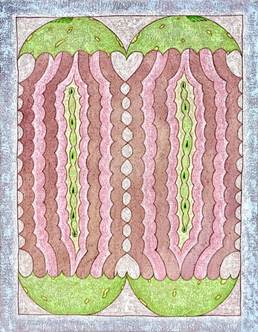 Green Rose Twin Apple Core