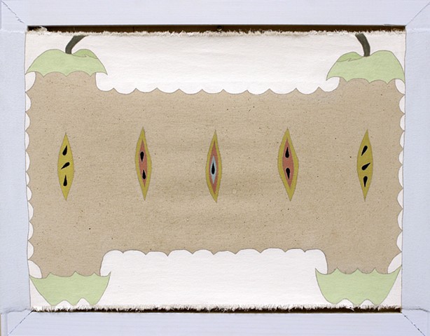 Granny Smith Apple Core Unscrolled