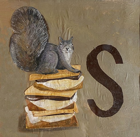 S is for Squirrel and Smores Collage
